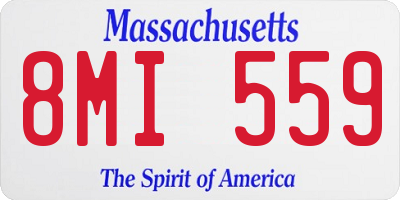 MA license plate 8MI559