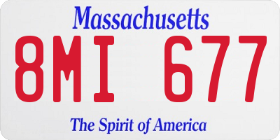 MA license plate 8MI677