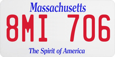 MA license plate 8MI706