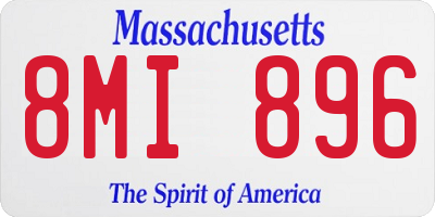 MA license plate 8MI896