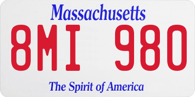 MA license plate 8MI980