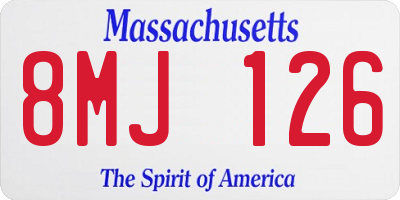 MA license plate 8MJ126