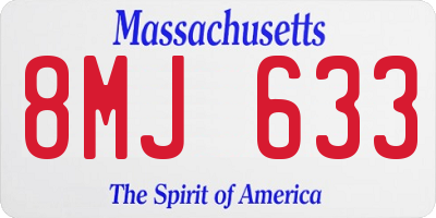 MA license plate 8MJ633
