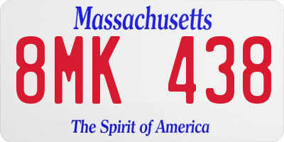 MA license plate 8MK438