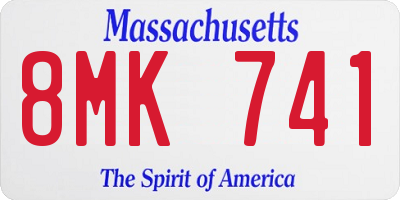 MA license plate 8MK741