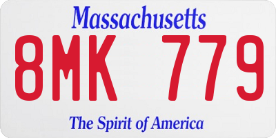 MA license plate 8MK779