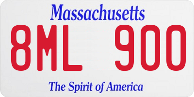 MA license plate 8ML900