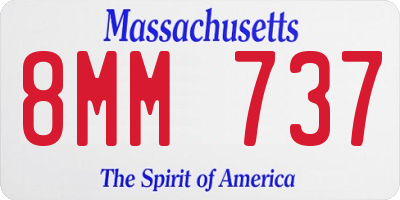 MA license plate 8MM737
