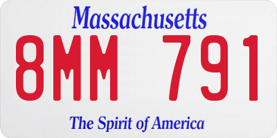 MA license plate 8MM791