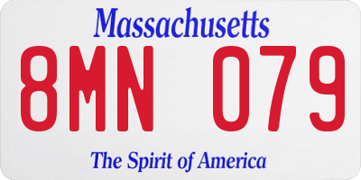 MA license plate 8MN079