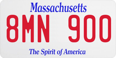 MA license plate 8MN900