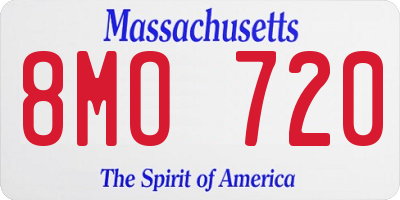MA license plate 8MO720