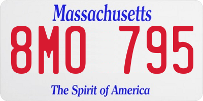 MA license plate 8MO795
