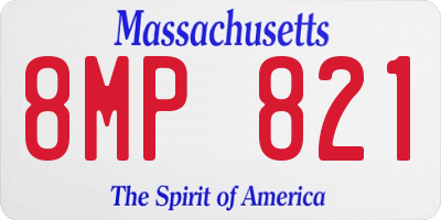 MA license plate 8MP821