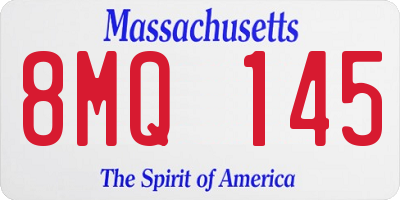 MA license plate 8MQ145