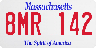 MA license plate 8MR142