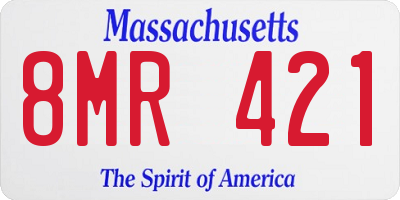 MA license plate 8MR421