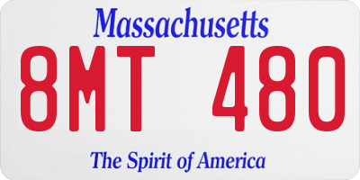 MA license plate 8MT480