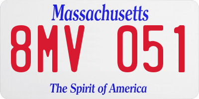 MA license plate 8MV051