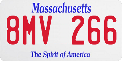 MA license plate 8MV266