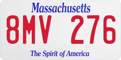 MA license plate 8MV276