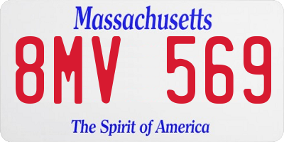 MA license plate 8MV569