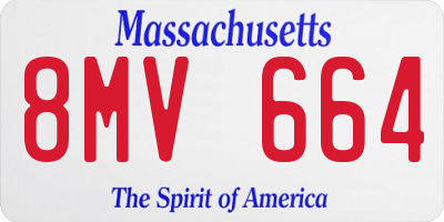 MA license plate 8MV664