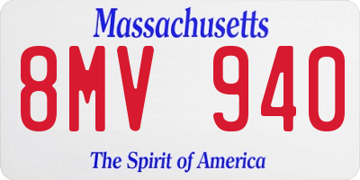 MA license plate 8MV940