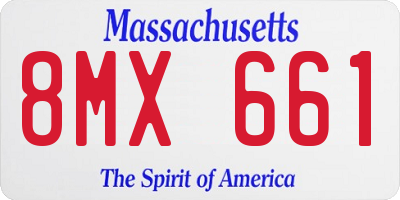 MA license plate 8MX661
