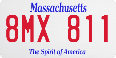 MA license plate 8MX811