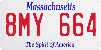 MA license plate 8MY664