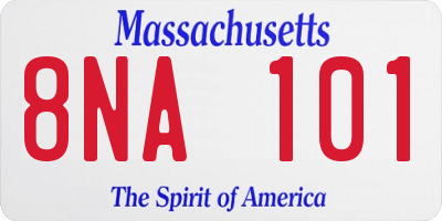 MA license plate 8NA101