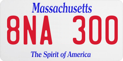 MA license plate 8NA300
