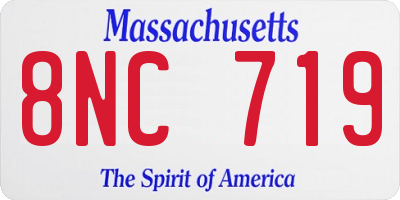MA license plate 8NC719