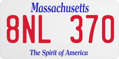 MA license plate 8NL370