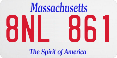 MA license plate 8NL861