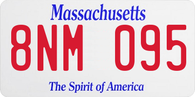 MA license plate 8NM095