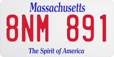 MA license plate 8NM891