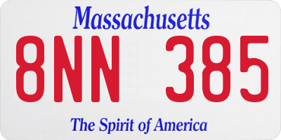 MA license plate 8NN385