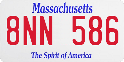 MA license plate 8NN586
