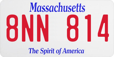 MA license plate 8NN814