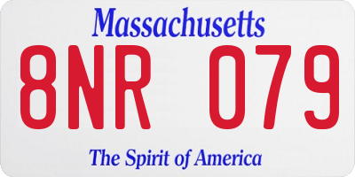 MA license plate 8NR079