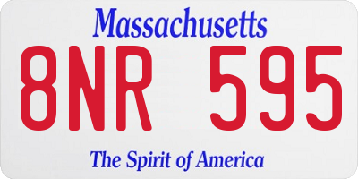 MA license plate 8NR595