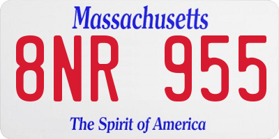 MA license plate 8NR955
