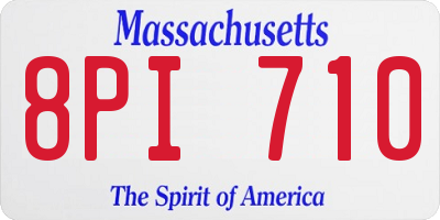 MA license plate 8PI710