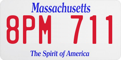 MA license plate 8PM711