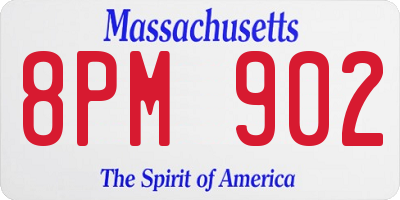 MA license plate 8PM902