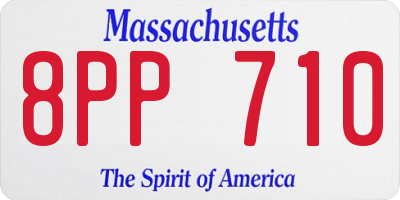 MA license plate 8PP710