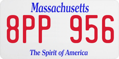 MA license plate 8PP956