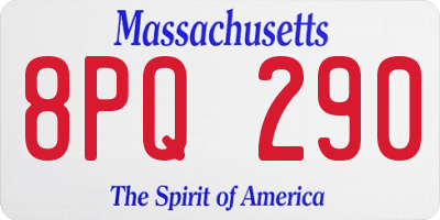 MA license plate 8PQ290